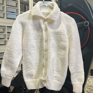 Elegant White Women's Cardigan